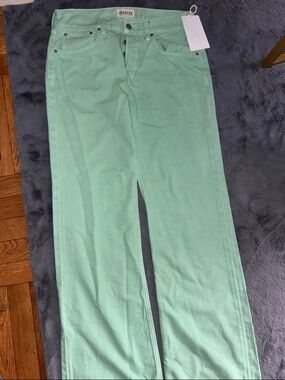 Ética Size 27 Mint Green Wide-Leg Jeans NWT